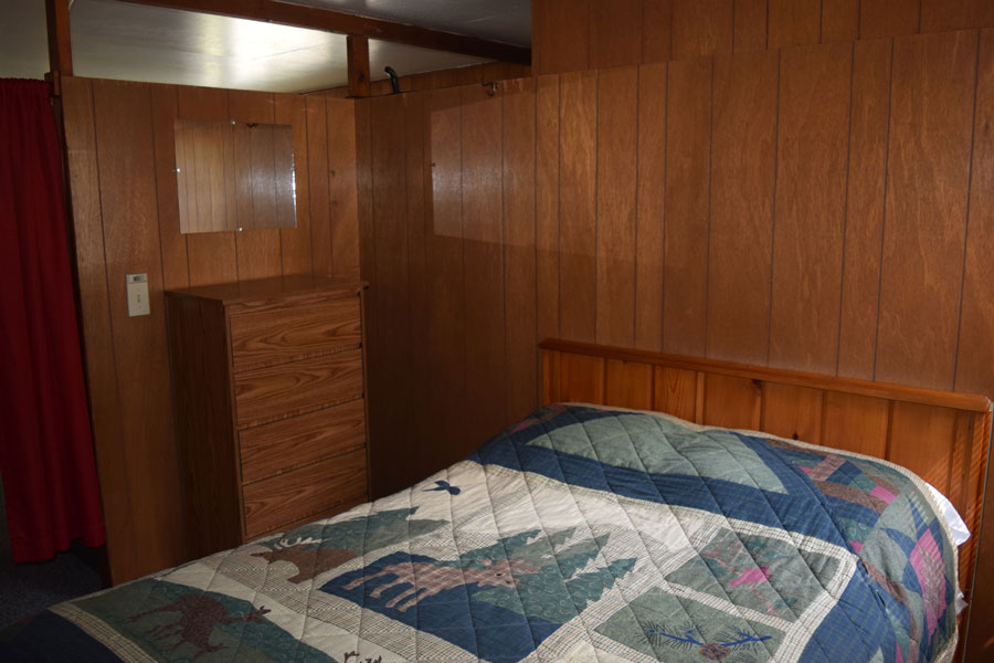 master bedroom in cabin 8