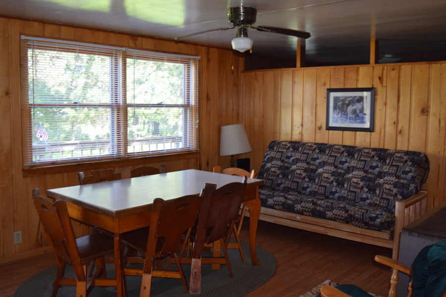 cabin 11 living and dining room