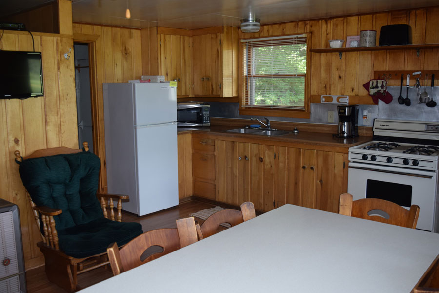 kitchen in cabin 11