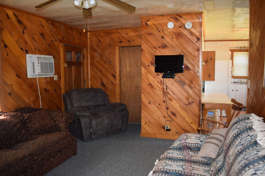living area in cabin 14